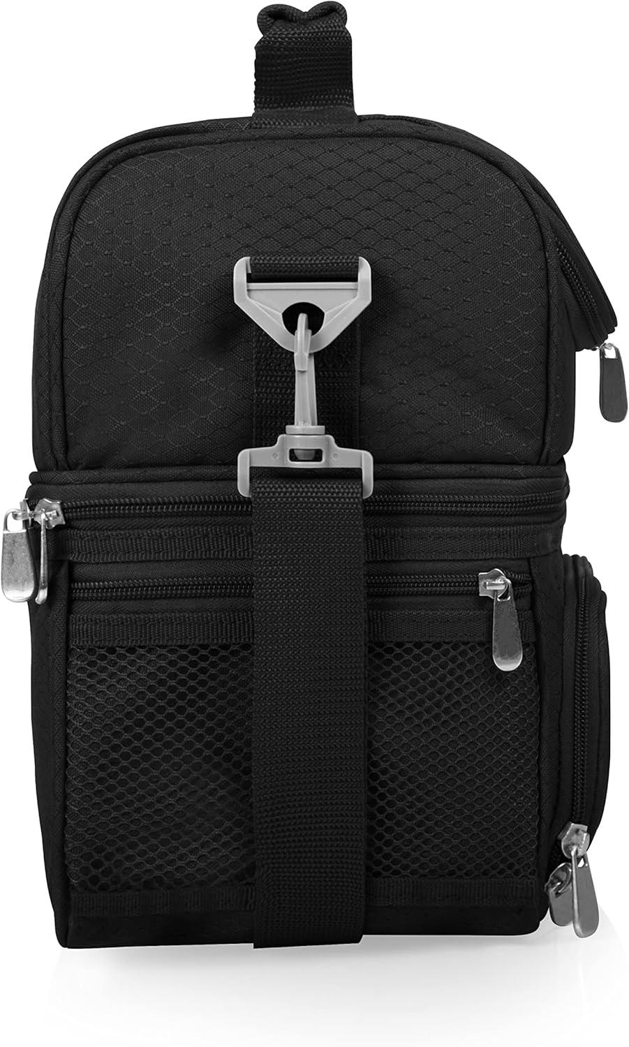 image:imagePICNIC TIME NFL unisexadult NFL Pranzo Lunch Bag Insulated Lunch Box with Picnic Set Lunch Cooler BagPittsburgh Steelers Black