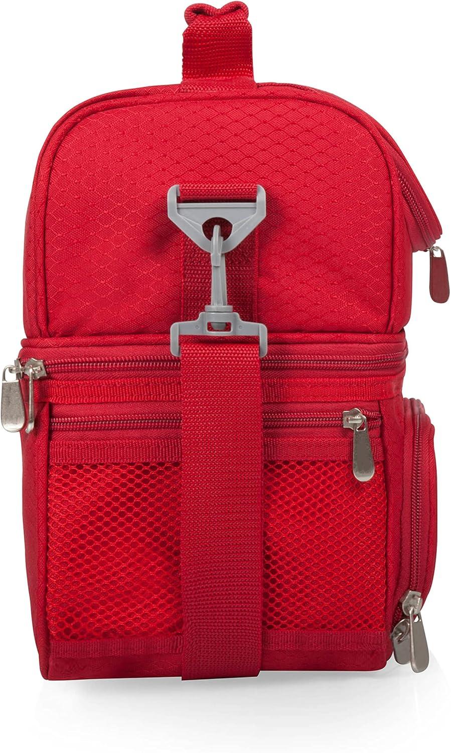 image:imagePICNIC TIME NFL unisexadult NFL Pranzo Lunch Bag Insulated Lunch Box with Picnic Set Lunch Cooler BagTennessee Titans Red