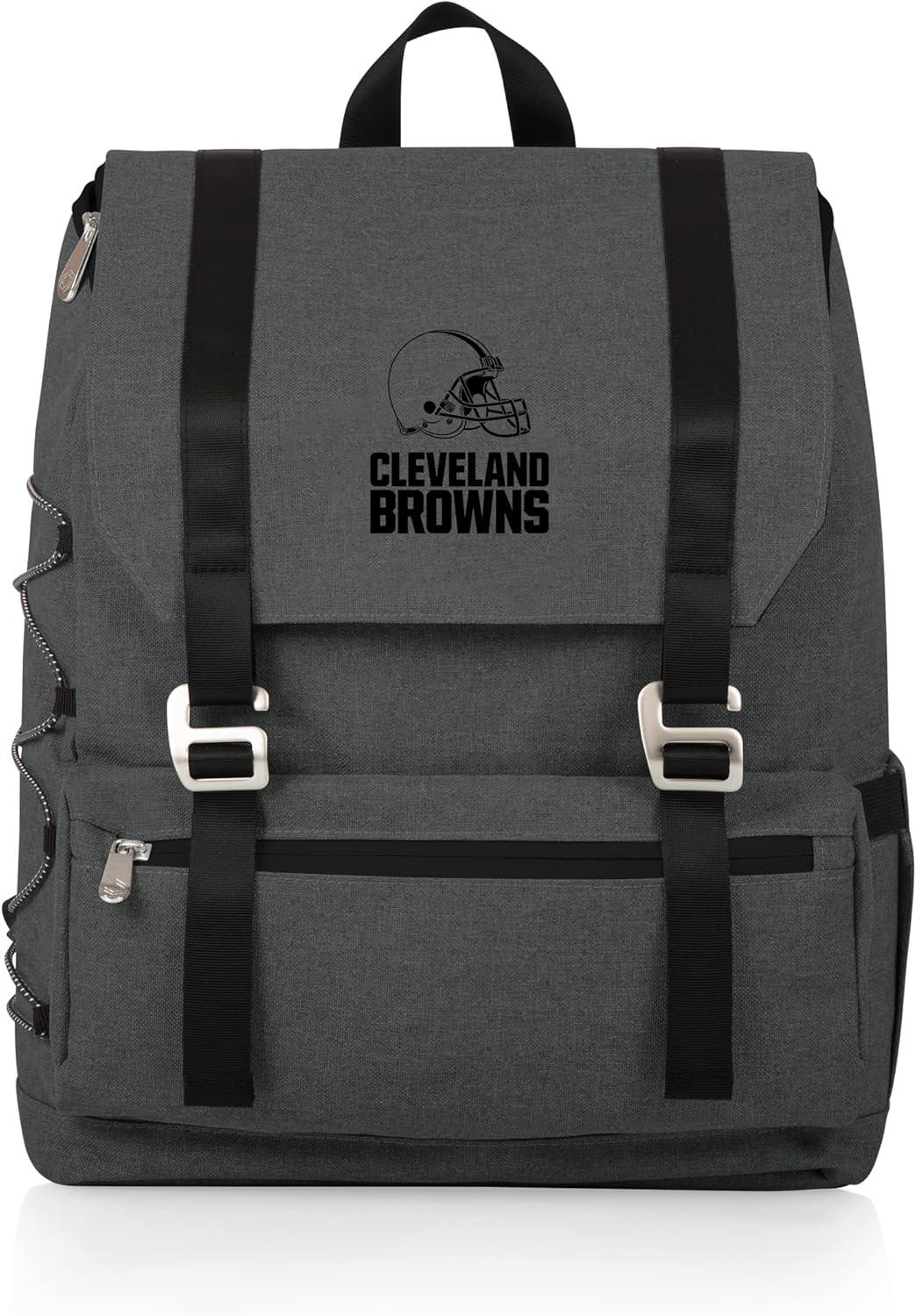 image:imagePicnic TIME NFL Buffalo Bills OTG Traverse Backpack Cooler Soft Cooler Backpack Hiking Backpack Heathered GrayCleveland Browns