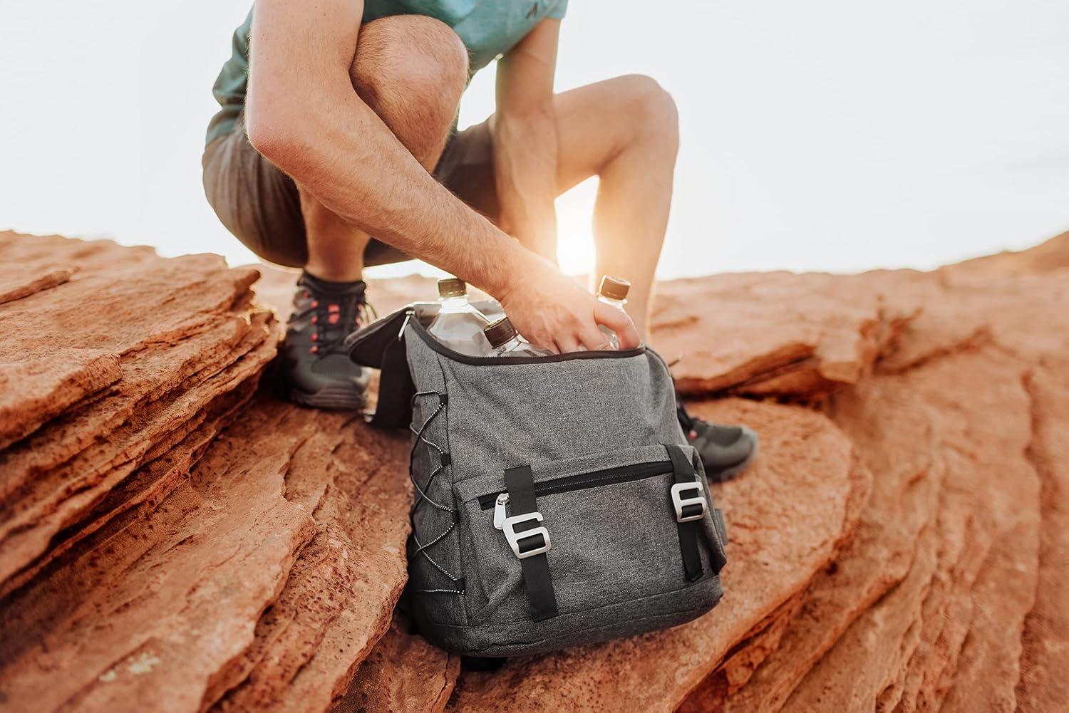 image:imagePicnic TIME NFL Buffalo Bills OTG Traverse Backpack Cooler Soft Cooler Backpack Hiking Backpack Heathered GrayCleveland Browns