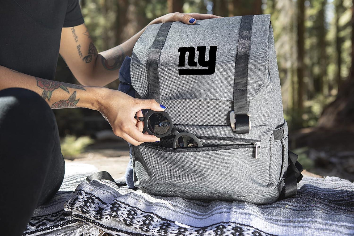 image:imagePicnic TIME NFL Buffalo Bills OTG Traverse Backpack Cooler Soft Cooler Backpack Hiking Backpack Heathered GrayNew York Giants
