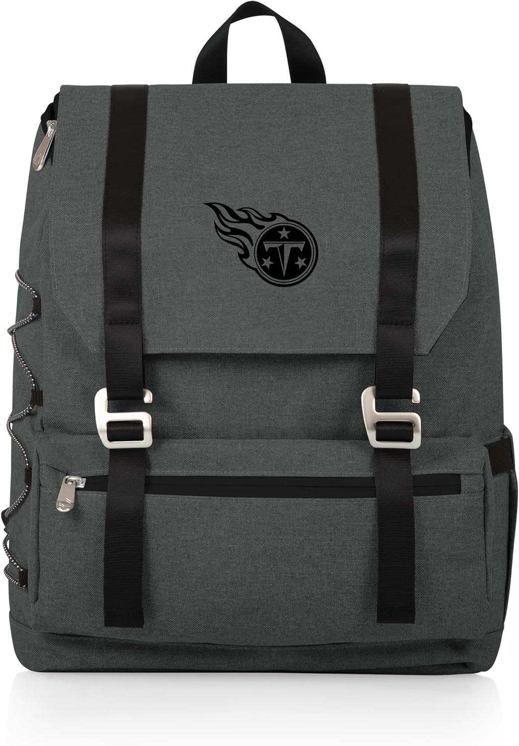 image:imagePicnic TIME NFL Buffalo Bills OTG Traverse Backpack Cooler Soft Cooler Backpack Hiking Backpack Heathered GrayTennessee Titans