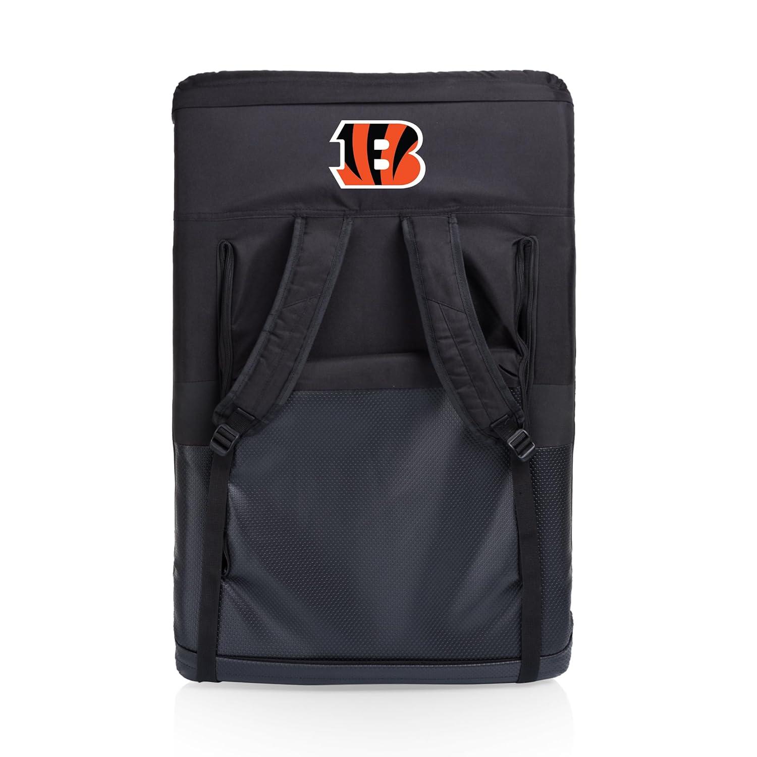 image:imagePicnic TIME NFL Buffalo Bills Ventura Reclining Stadium Seat with Back Support Bleacher Seat Beach Floor Chair Heathered GrayCincinnati Bengals Black
