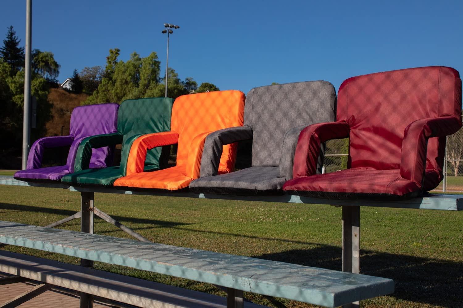 image:imagePicnic TIME NFL Buffalo Bills Ventura Reclining Stadium Seat with Back Support Bleacher Seat Beach Floor Chair Heathered GrayHeathered Gray