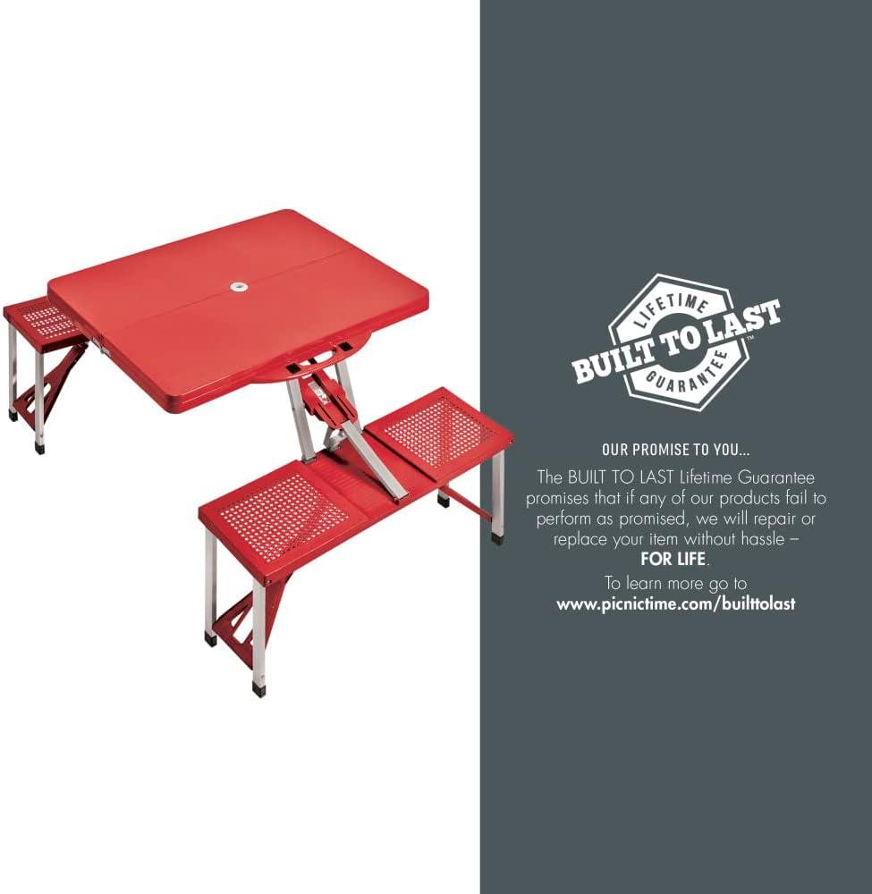 image:imagePicnic TIME NFL Football Field Folding Picnic Table Camping Table Outdoor Table with Umbrella HoleCardinal