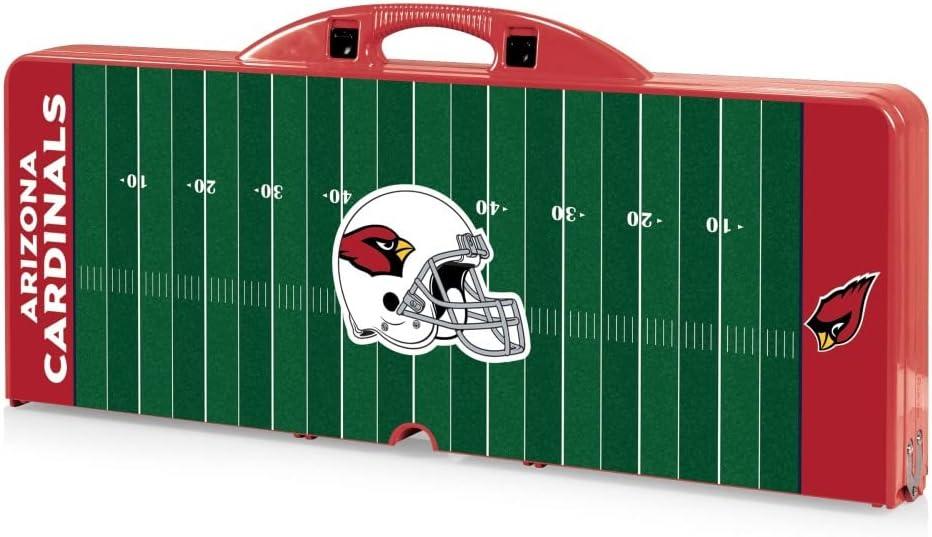 image:imagePicnic TIME NFL Football Field Folding Picnic Table Camping Table Outdoor Table with Umbrella HoleCardinal