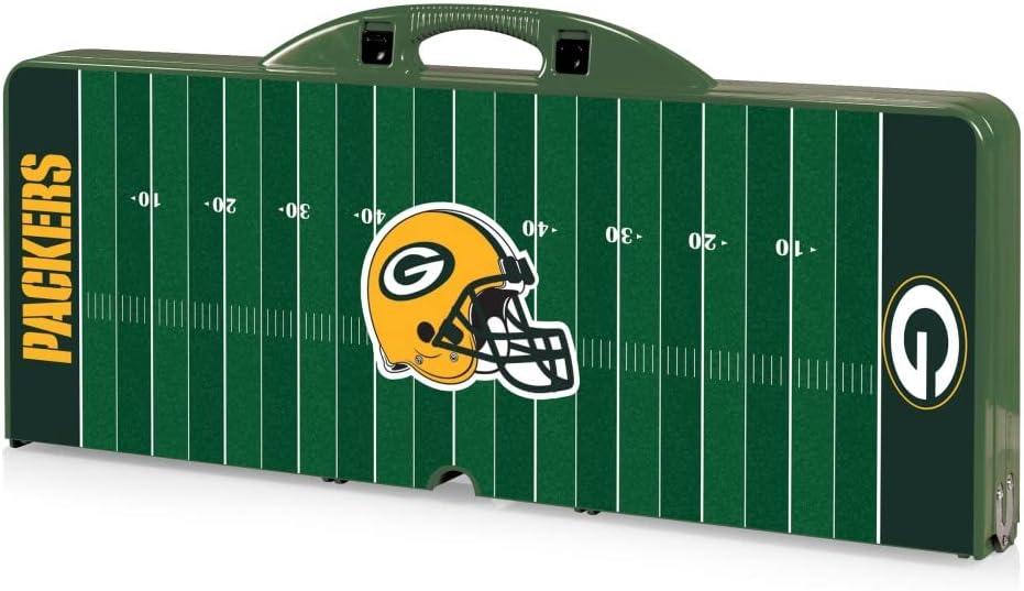 image:imagePicnic TIME NFL Football Field Folding Picnic Table Camping Table Outdoor Table with Umbrella HoleHunter Green