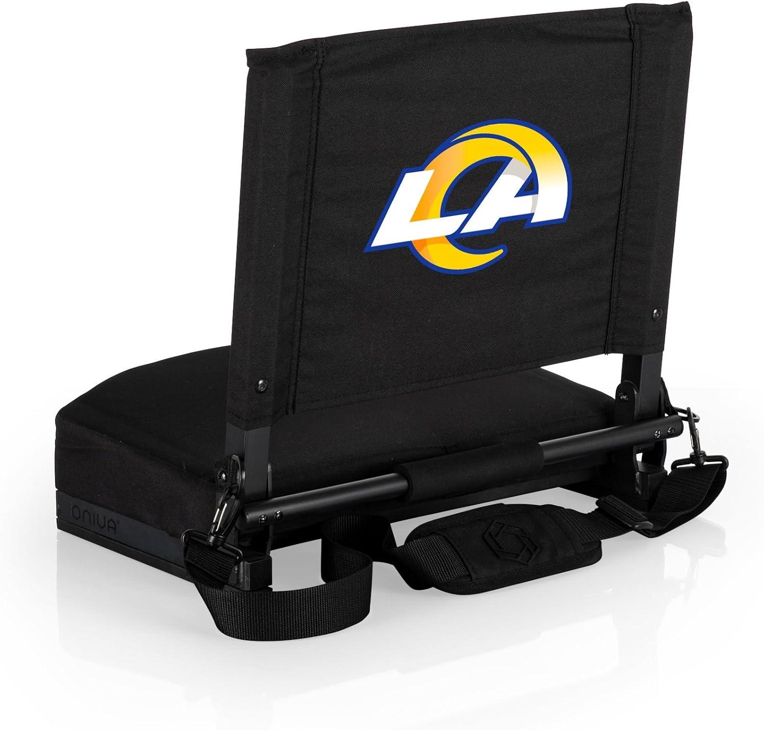 image:imagePicnic TIME NFL UnisexAdult NFL Gridiron Stadium Seat Lightweight Portable Folding Chair for Bleachers and BenchesBlack