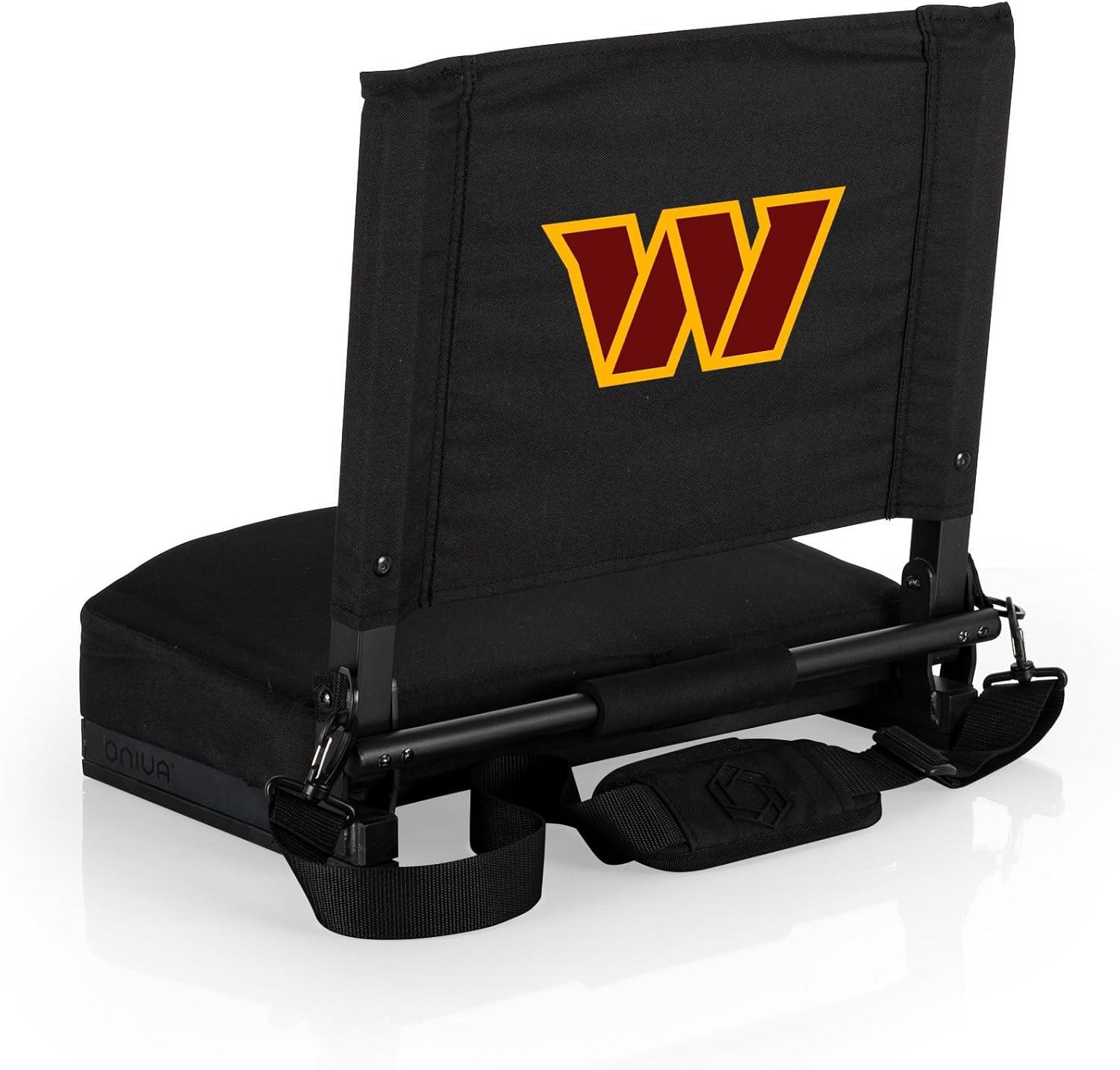 image:imagePicnic TIME NFL UnisexAdult NFL Gridiron Stadium Seat Lightweight Portable Folding Chair for Bleachers and BenchesBlack