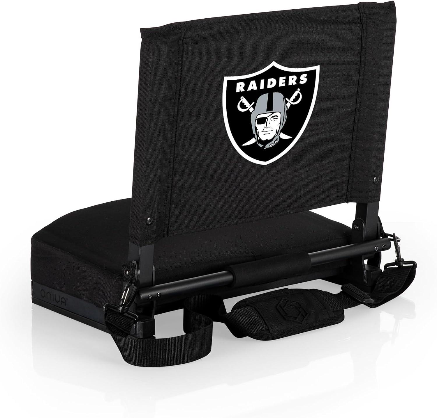 image:imagePicnic TIME NFL UnisexAdult NFL Gridiron Stadium Seat Lightweight Portable Folding Chair for Bleachers and BenchesBlack