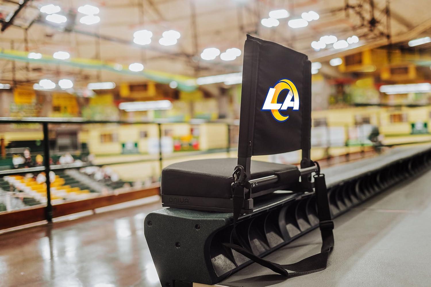 image:imagePicnic TIME NFL UnisexAdult NFL Gridiron Stadium Seat Lightweight Portable Folding Chair for Bleachers and BenchesBlack