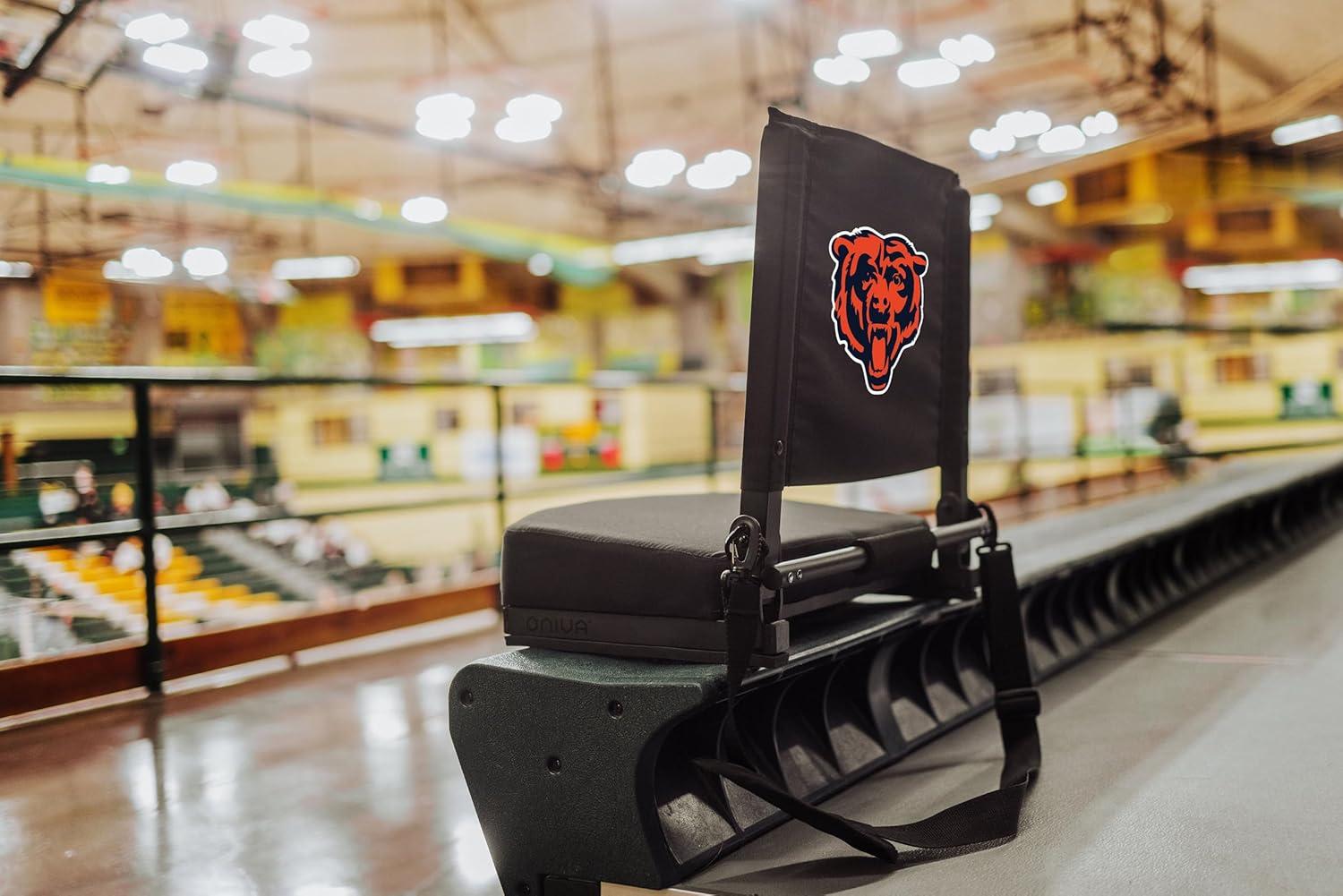 image:imagePicnic TIME NFL UnisexAdult NFL Gridiron Stadium Seat Lightweight Portable Folding Chair for Bleachers and BenchesBlack