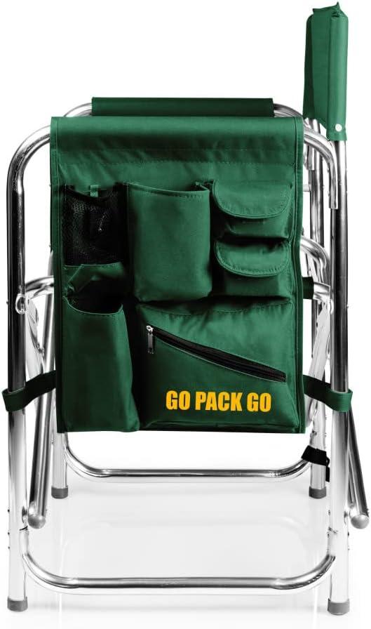 image:imagePicnic TIME NFL UnisexAdult NFL Sports Chair with Side Table Beach Chair Camp Chair for AdultsHunter Green