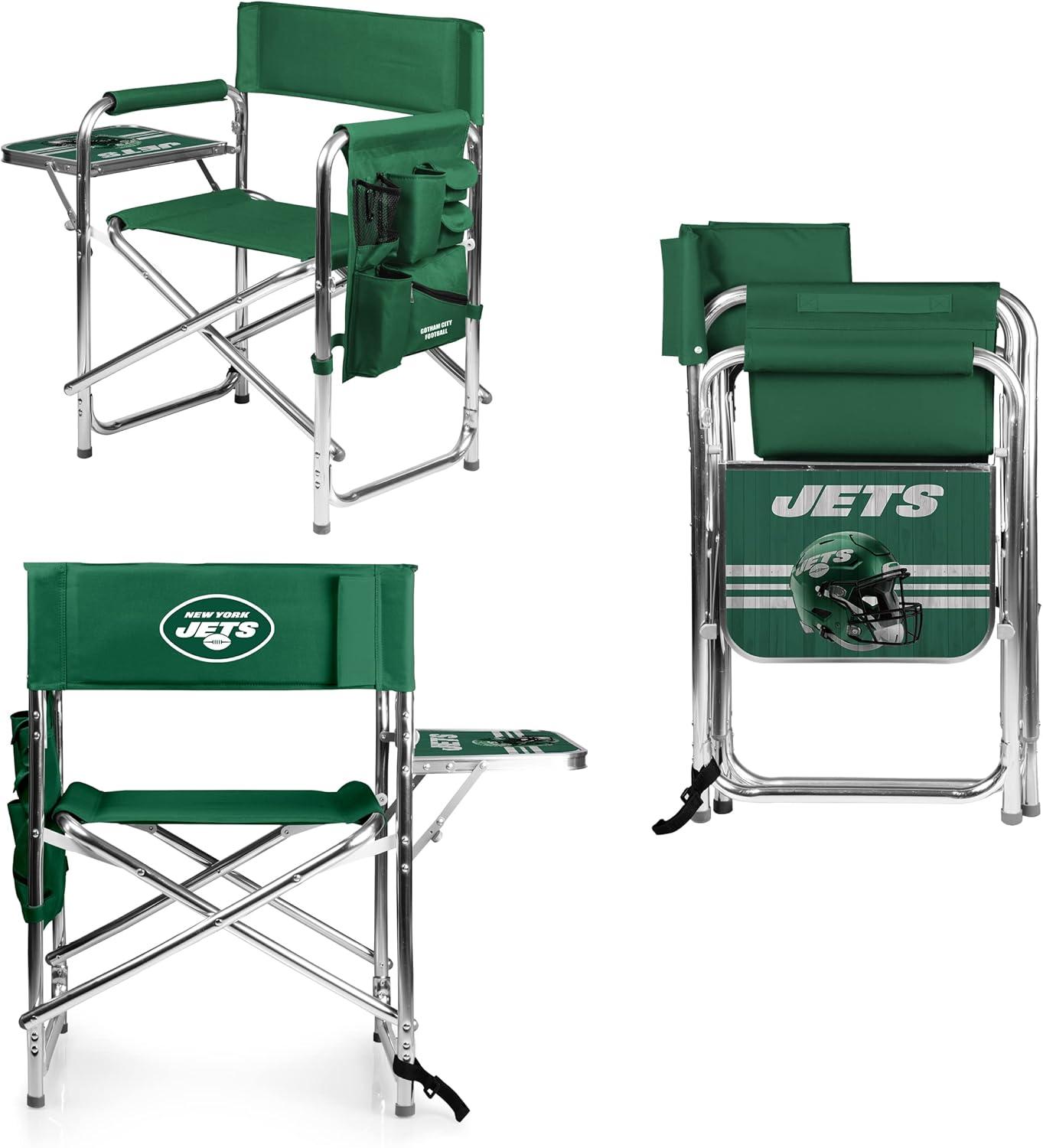 image:imagePicnic TIME NFL UnisexAdult NFL Sports Chair with Side Table Beach Chair Camp Chair for AdultsHunter Green