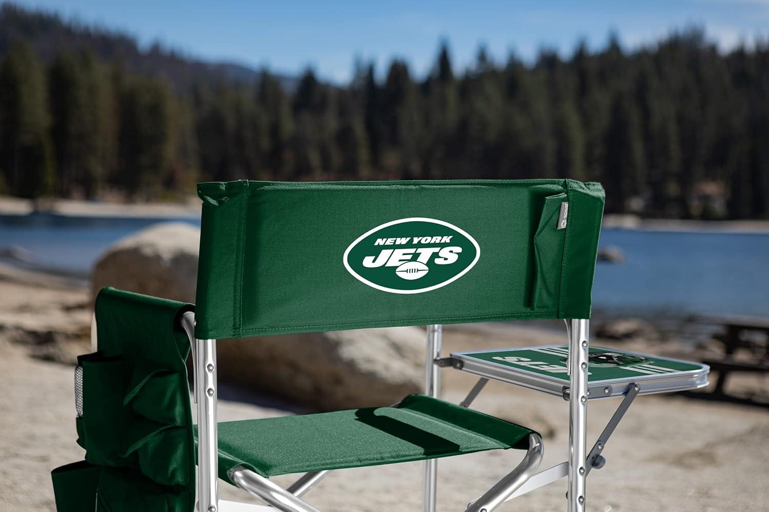 image:imagePicnic TIME NFL UnisexAdult NFL Sports Chair with Side Table Beach Chair Camp Chair for AdultsHunter Green