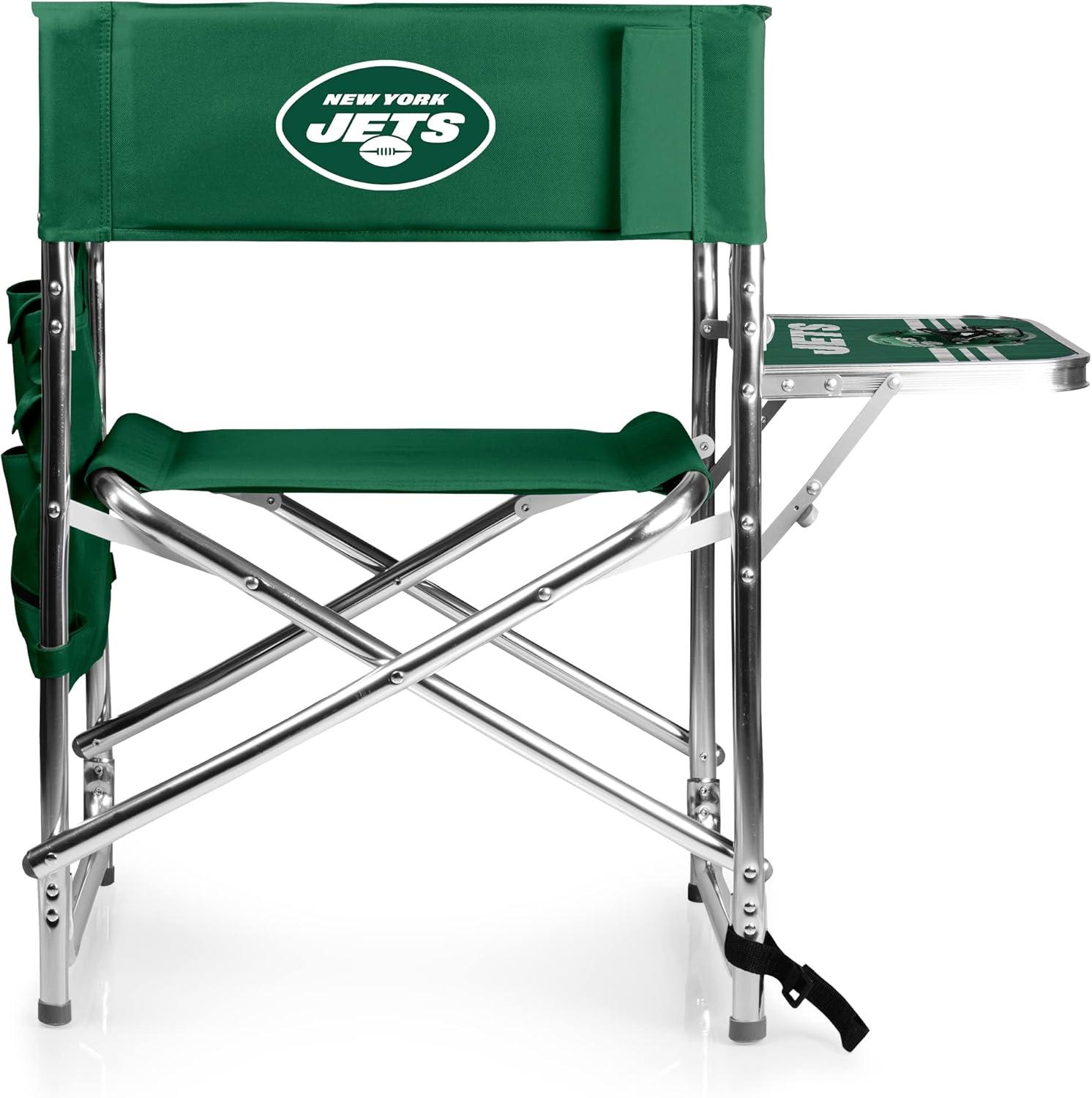 image:imagePicnic TIME NFL UnisexAdult NFL Sports Chair with Side Table Beach Chair Camp Chair for AdultsHunter Green
