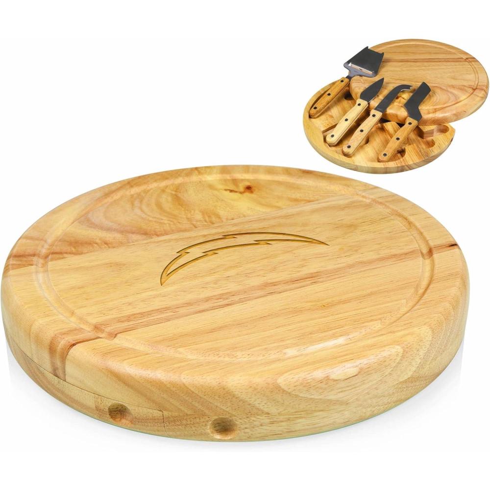 image:imagePICNIC TIME NFL Circo Cheese Board and Knife Set Charcuterie Board Set Wood Cutting BoardLos Angeles Chargers