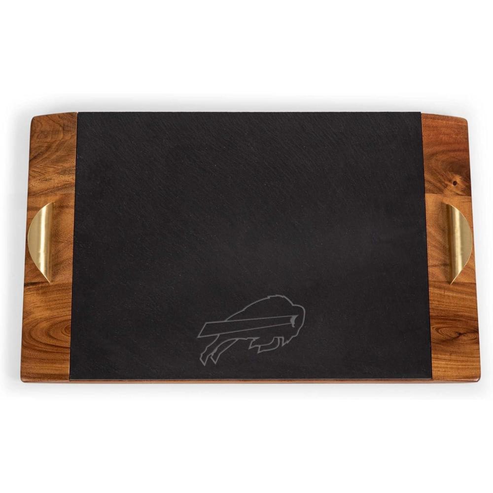 image:imagePICNIC TIME NFL Covina Acacia and Slate Serving Tray Acacia Wood amp Slate Black with Gold Accents Acacia Wood amp Slate Black with Gold AccentsBuffalo Bills