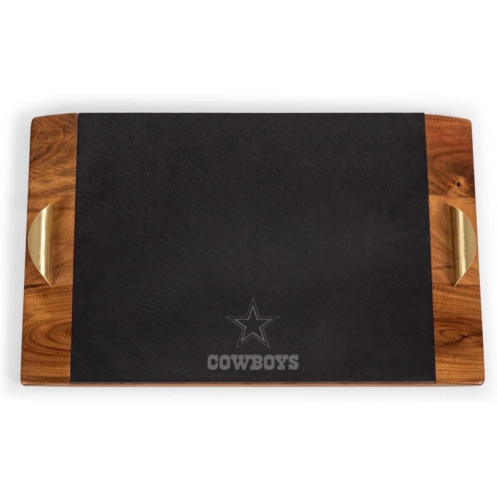image:imagePICNIC TIME NFL Covina Acacia and Slate Serving Tray Acacia Wood amp Slate Black with Gold Accents Acacia Wood amp Slate Black with Gold AccentsDallas Cowboys