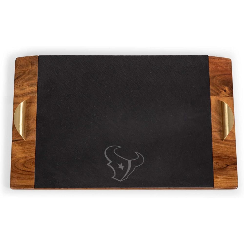 image:imagePICNIC TIME NFL Covina Acacia and Slate Serving Tray Acacia Wood amp Slate Black with Gold Accents Acacia Wood amp Slate Black with Gold AccentsHouston Texans