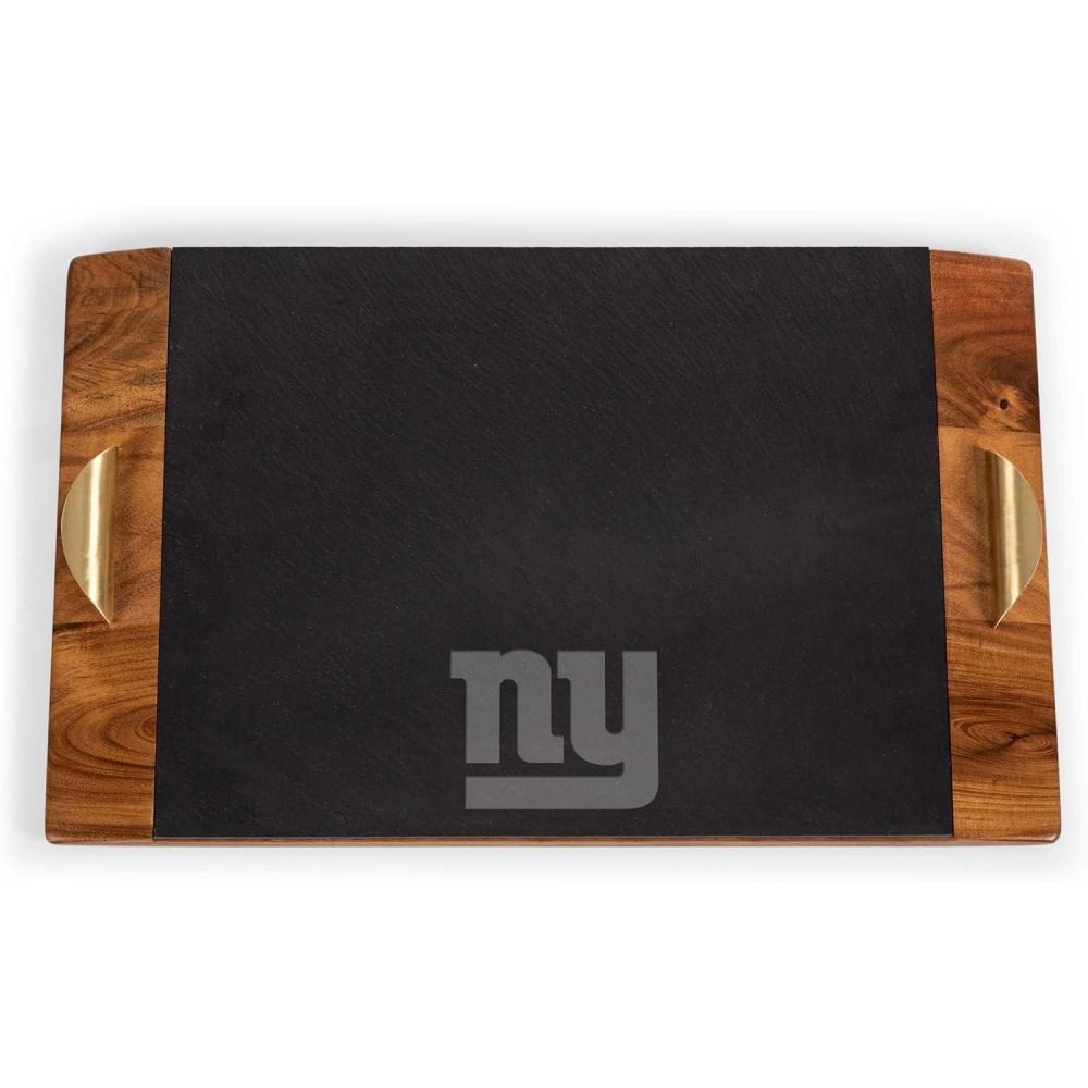image:imagePICNIC TIME NFL Covina Acacia and Slate Serving Tray Acacia Wood amp Slate Black with Gold Accents Acacia Wood amp Slate Black with Gold AccentsNew York Giants
