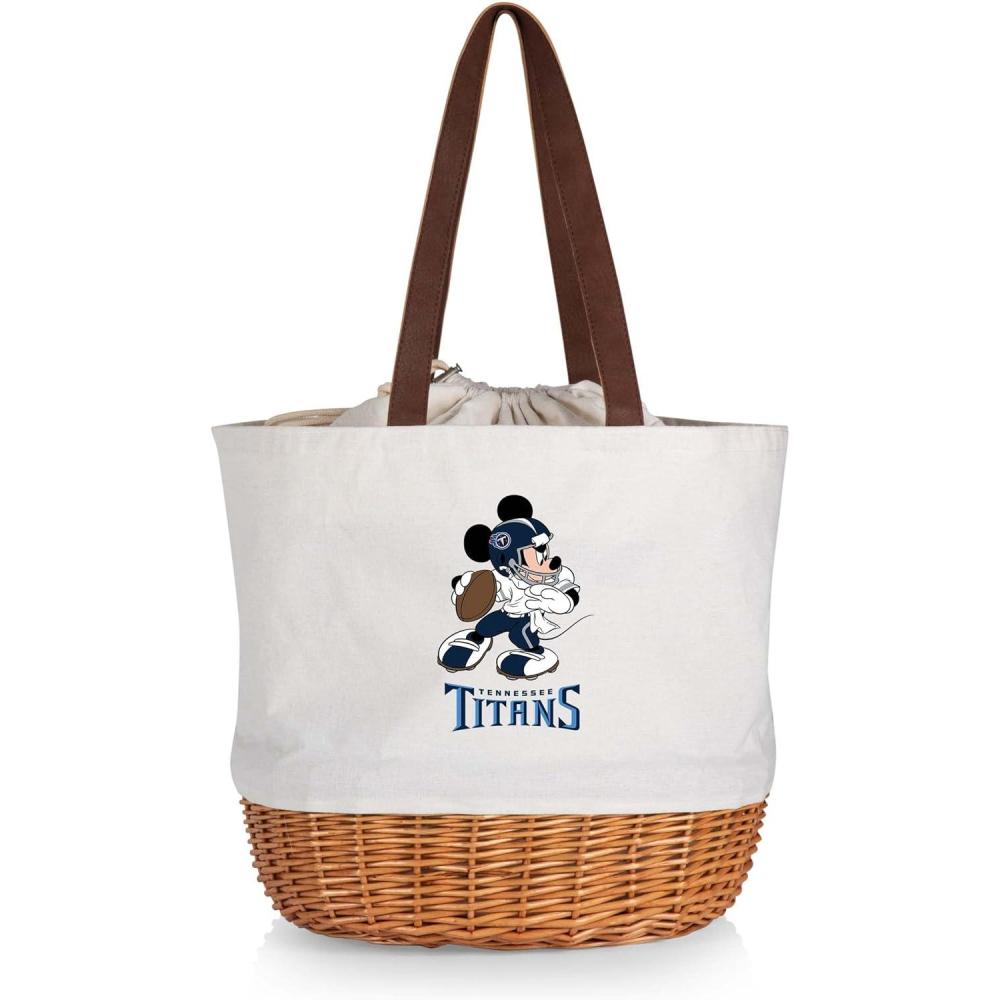 image:imagePICNIC TIME NFL Mickey Coronado Canvas and Willow Basket ToteTennessee Titans
