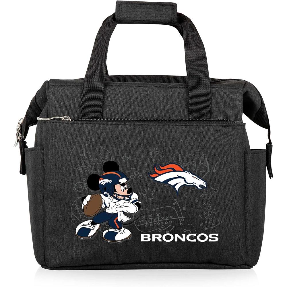 image:imagePICNIC TIME NFL Mickey Mouse On The Go Lunch Bag  Soft Cooler Lunch Box  Insulated Lunch Bag BlackDenver Broncos