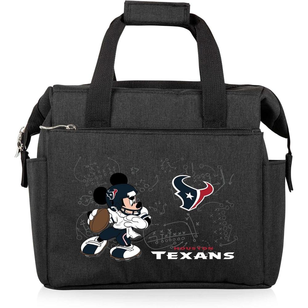 image:imagePICNIC TIME NFL Mickey Mouse On The Go Lunch Bag Soft Cooler Lunch Box Insulated Lunch Bag BlackHouston Texans