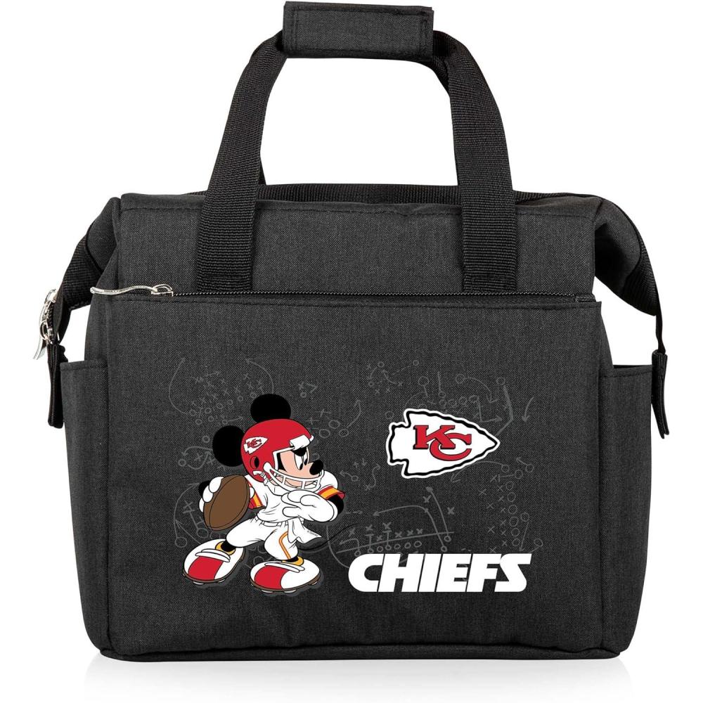 image:imagePICNIC TIME NFL Mickey Mouse On The Go Lunch Bag  Soft Cooler Lunch Box  Insulated Lunch Bag BlackKansas City Chiefs