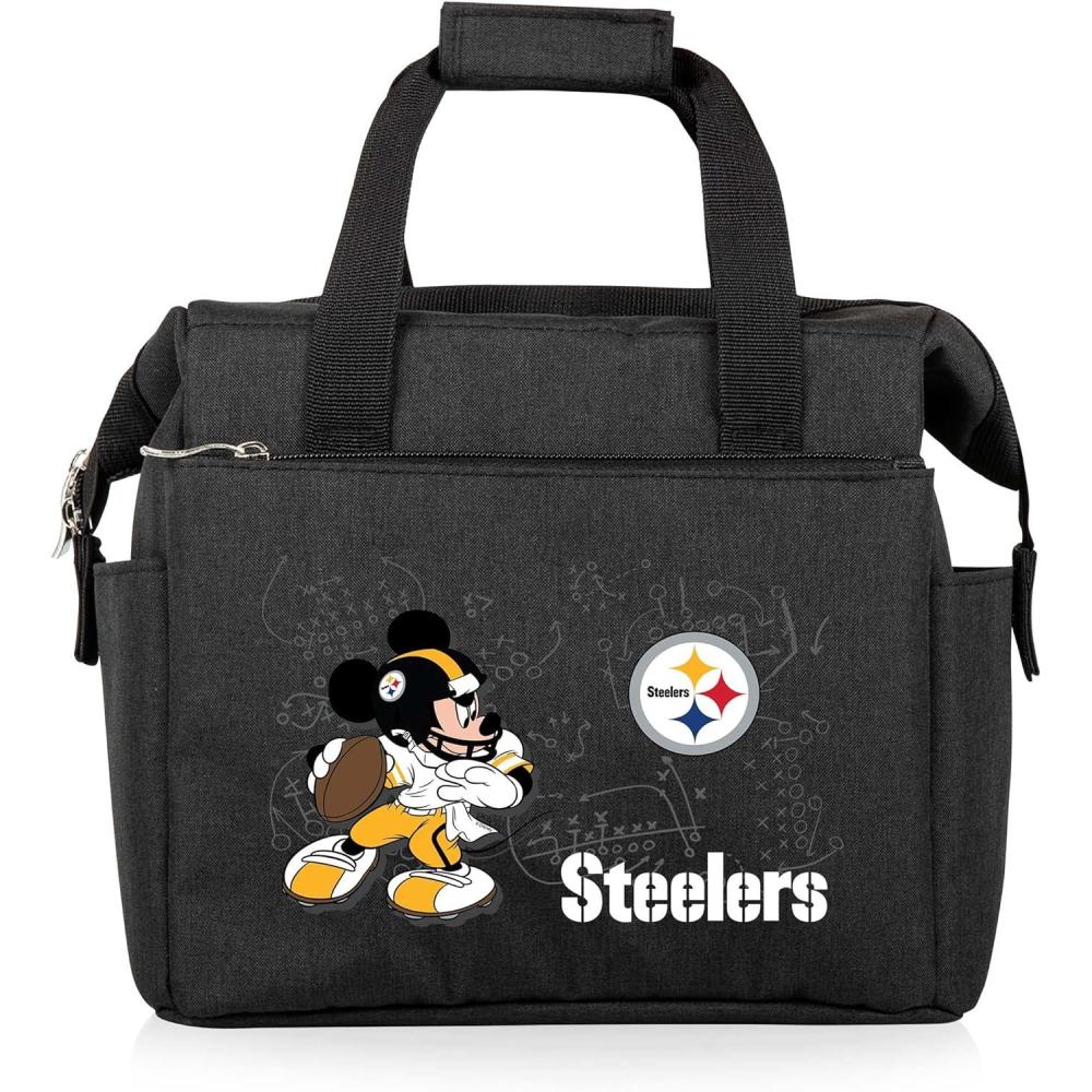 image:imagePICNIC TIME NFL Mickey Mouse On The Go Lunch Bag Soft Cooler Lunch Box Insulated Lunch Bag BlackPittsburgh Steelers