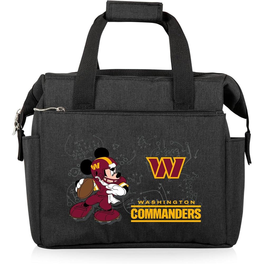 image:imagePICNIC TIME NFL Mickey Mouse On The Go Lunch Bag Soft Cooler Lunch Box Insulated Lunch Bag BlackWashington Commanders