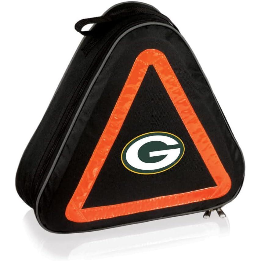 image:imagePICNIC TIME NFL Roadside Emergency Car Kit Auto Vehicle Safety Road Side Assistance with Jumper Cables and Car Tool Kit Black with Orange AccentsGreen Bay Packers