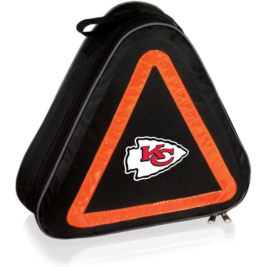 image:imagePICNIC TIME NFL Roadside Emergency Car Kit Auto Vehicle Safety Road Side Assistance with Jumper Cables and Car Tool Kit Black with Orange AccentsKansas City Chiefs