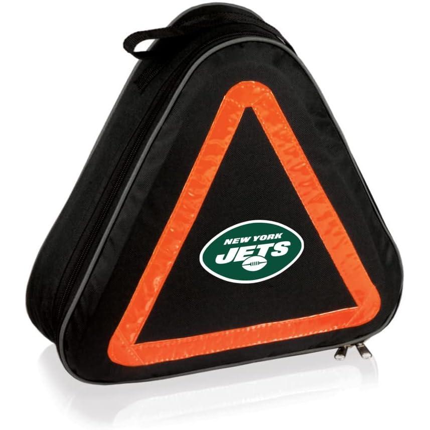 image:imagePICNIC TIME NFL Roadside Emergency Car Kit Auto Vehicle Safety Road Side Assistance with Jumper Cables and Car Tool Kit Black with Orange AccentsNew York Jets