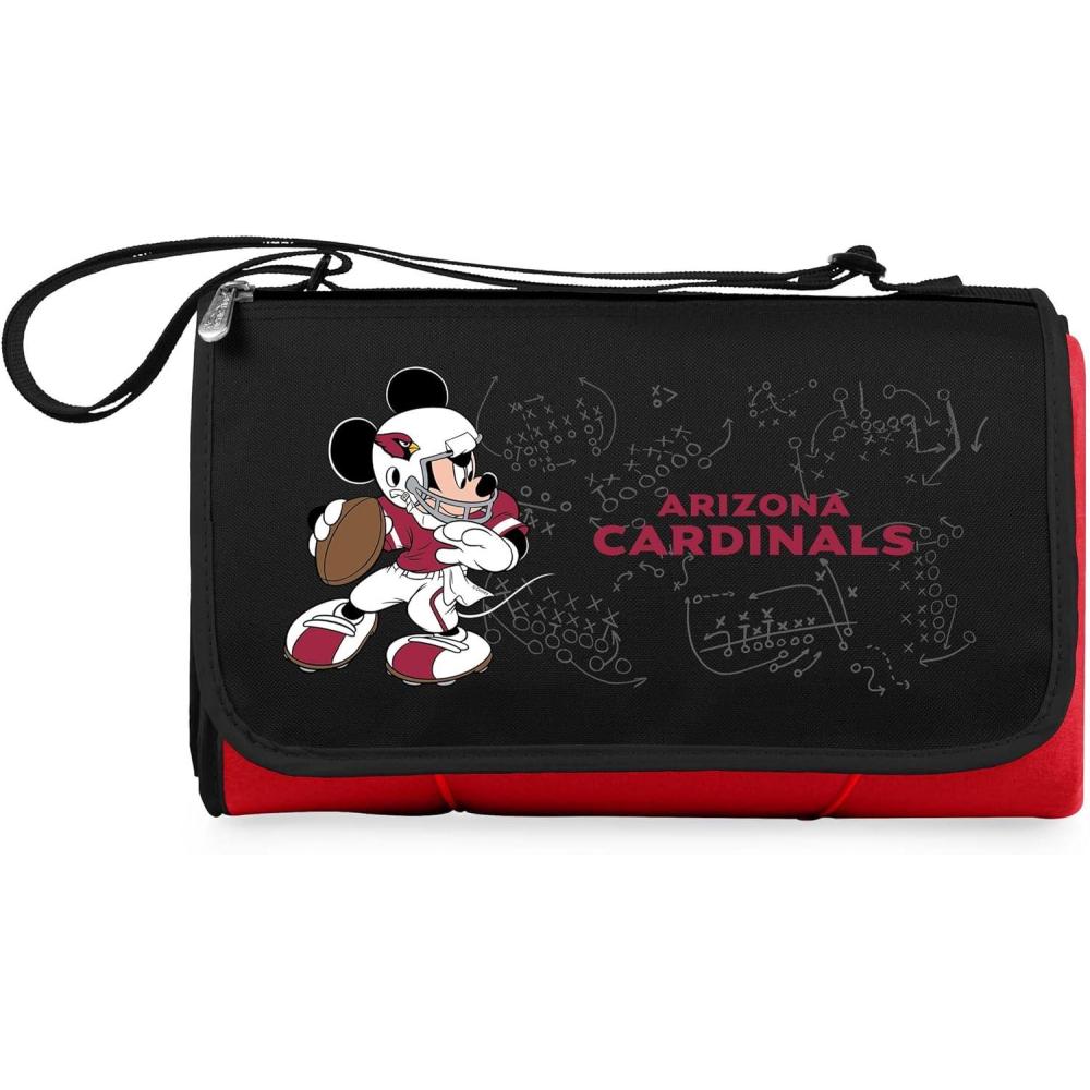 image:imagePICNIC TIME NFL UnisexAdult NFL Mickey Blanket Tote Outdoor Picnic BlanketRed