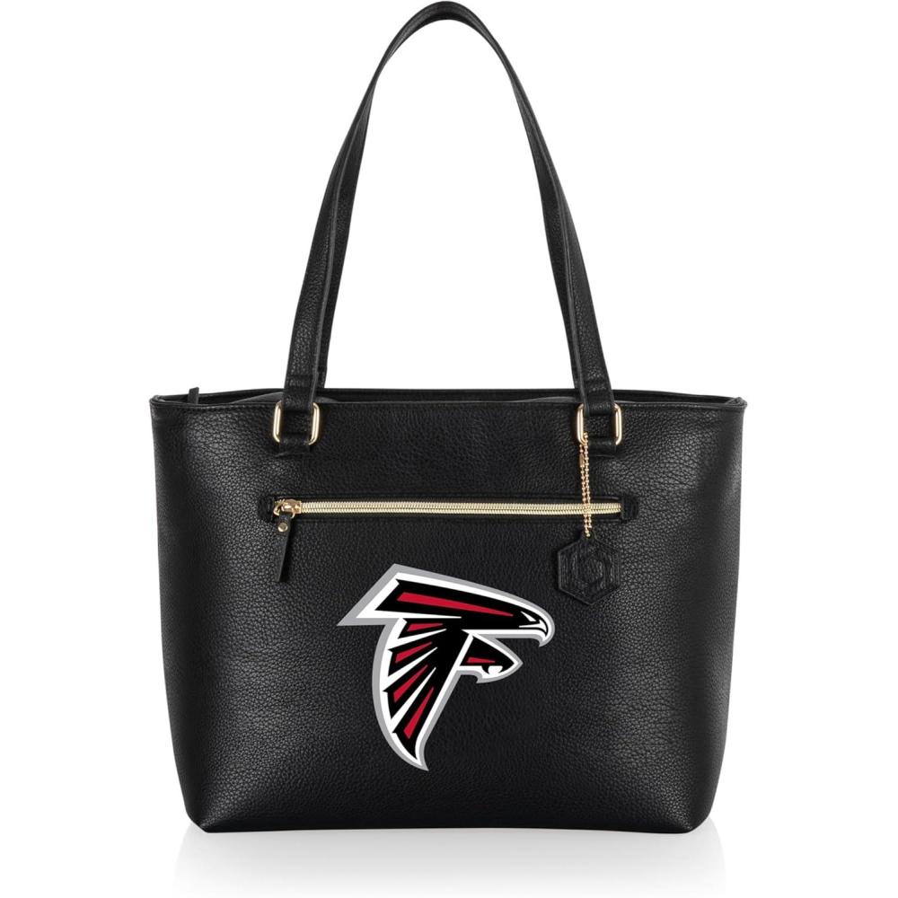 image:imagePICNIC TIME NFL Uptown Cooler Tote Bag Insulated Purse Lunch Bag Stylish Beach Bag Soft Cooler BlackAtlanta Falcons