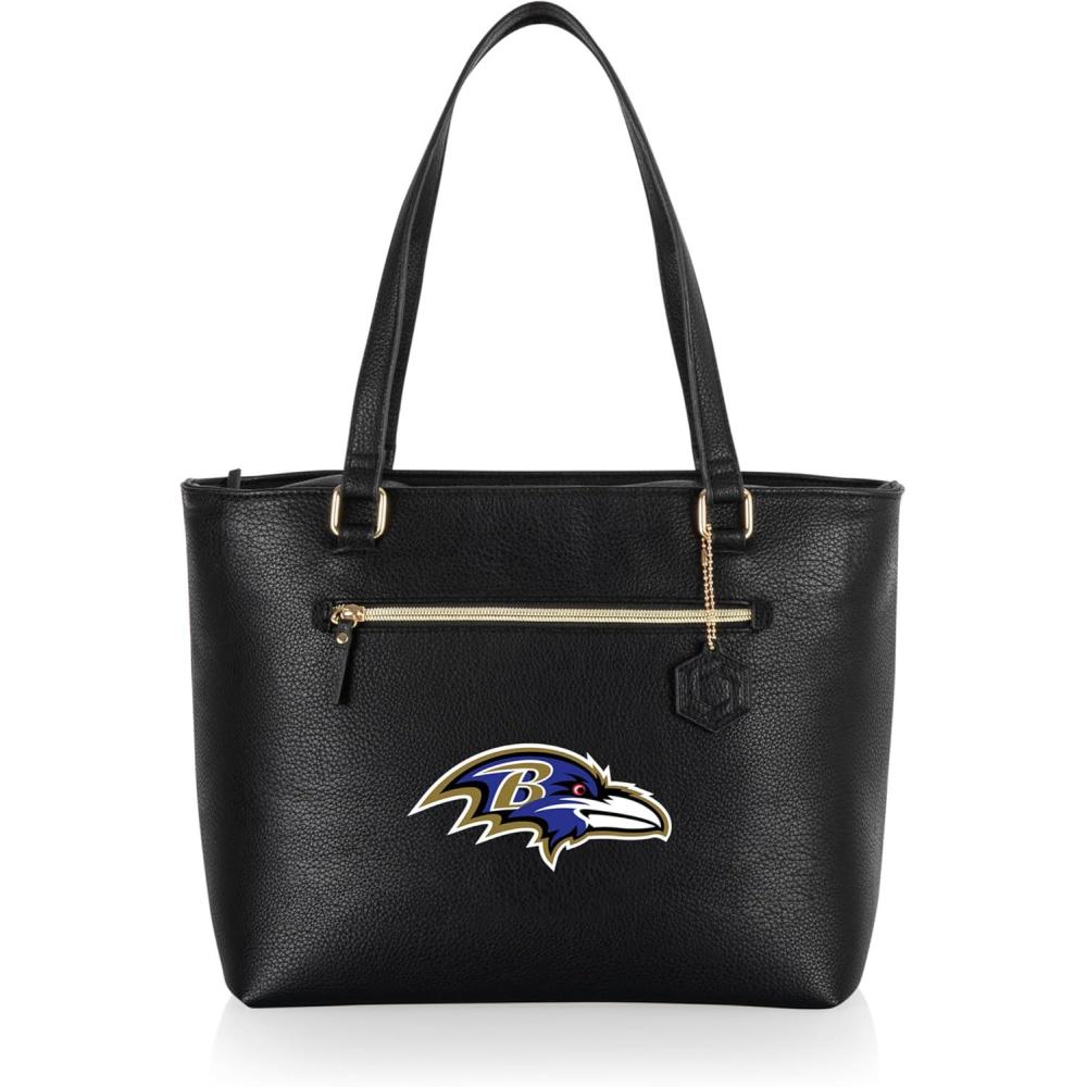 image:imagePICNIC TIME NFL Uptown Cooler Tote Bag Insulated Purse Lunch Bag Stylish Beach Bag Soft Cooler BlackBaltimore Ravens