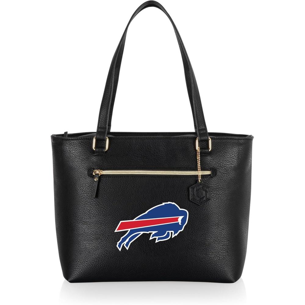 image:imagePICNIC TIME NFL Uptown Cooler Tote Bag Insulated Purse Lunch Bag Stylish Beach Bag Soft Cooler BlackBuffalo Bills