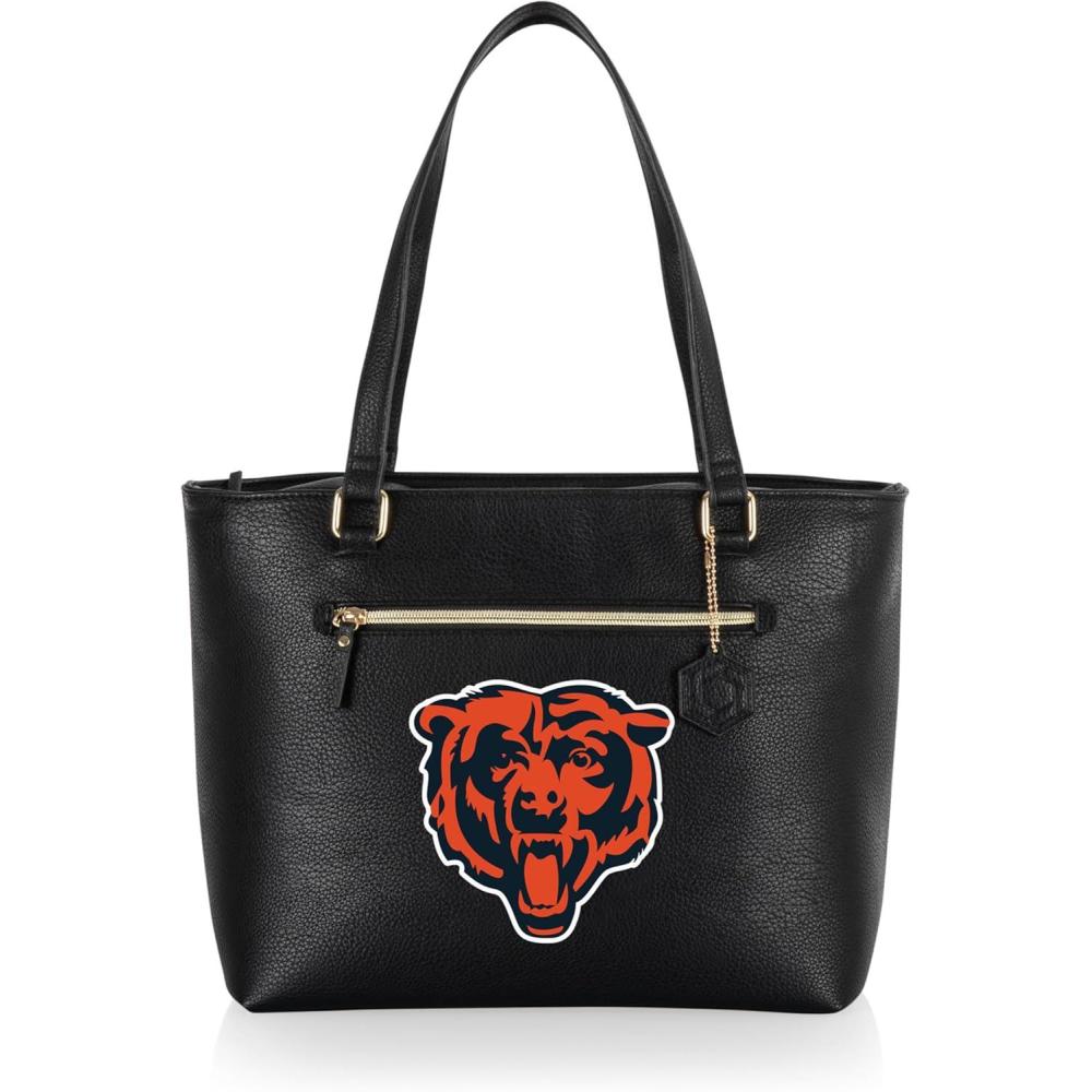 image:imagePICNIC TIME NFL Uptown Cooler Tote Bag Insulated Purse Lunch Bag Stylish Beach Bag Soft Cooler BlackChicago Bears