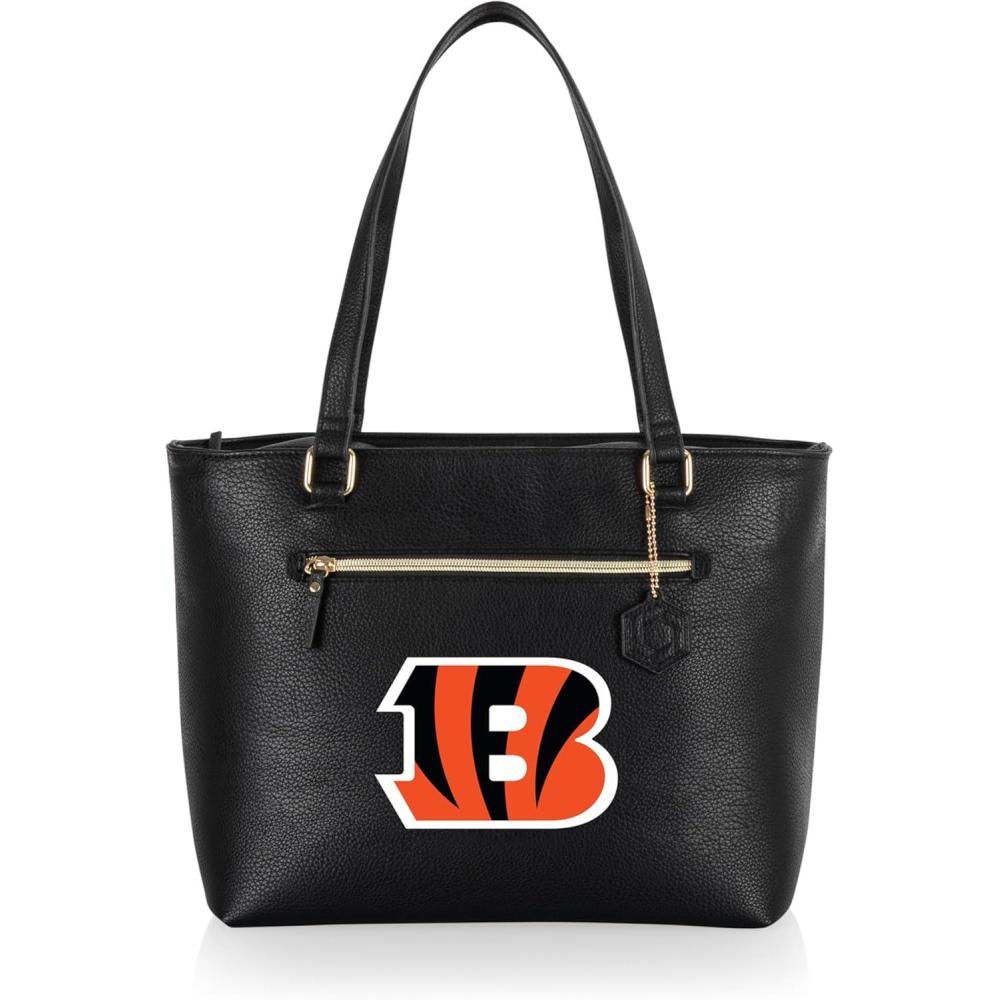 image:imagePICNIC TIME NFL Uptown Cooler Tote Bag Insulated Purse Lunch Bag Stylish Beach Bag Soft Cooler BlackCincinnati Bengals