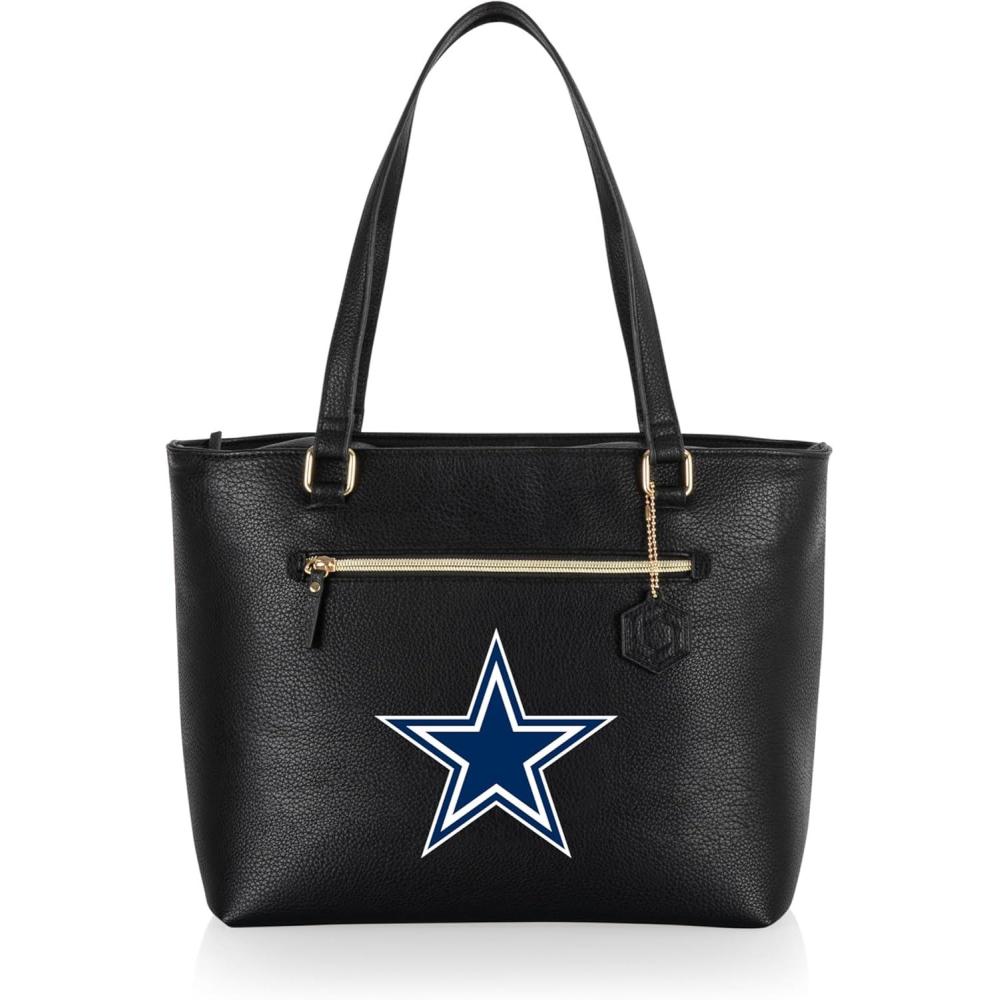 image:imagePICNIC TIME NFL Uptown Cooler Tote Bag Insulated Purse Lunch Bag Stylish Beach Bag Soft Cooler BlackDallas Cowboys