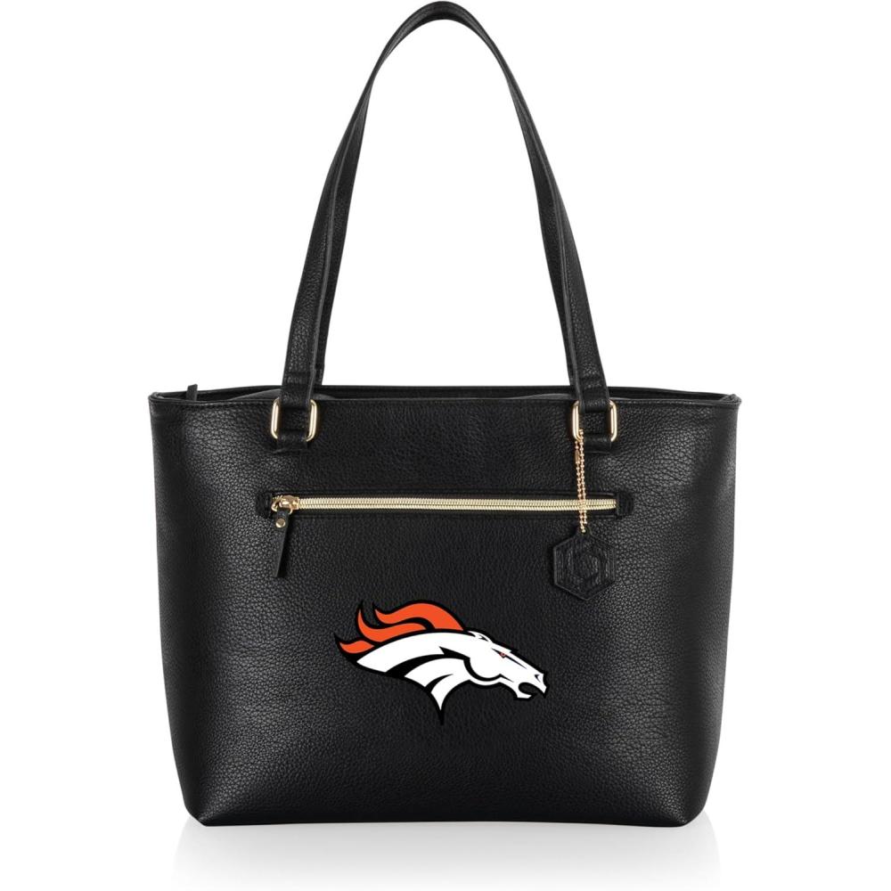 image:imagePICNIC TIME NFL Uptown Cooler Tote Bag Insulated Purse Lunch Bag Stylish Beach Bag Soft Cooler BlackDenver Broncos
