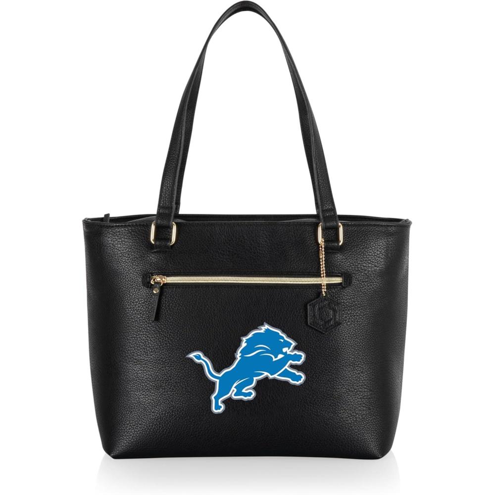 image:imagePICNIC TIME NFL Uptown Cooler Tote Bag Insulated Purse Lunch Bag Stylish Beach Bag Soft Cooler BlackDetroit Lions