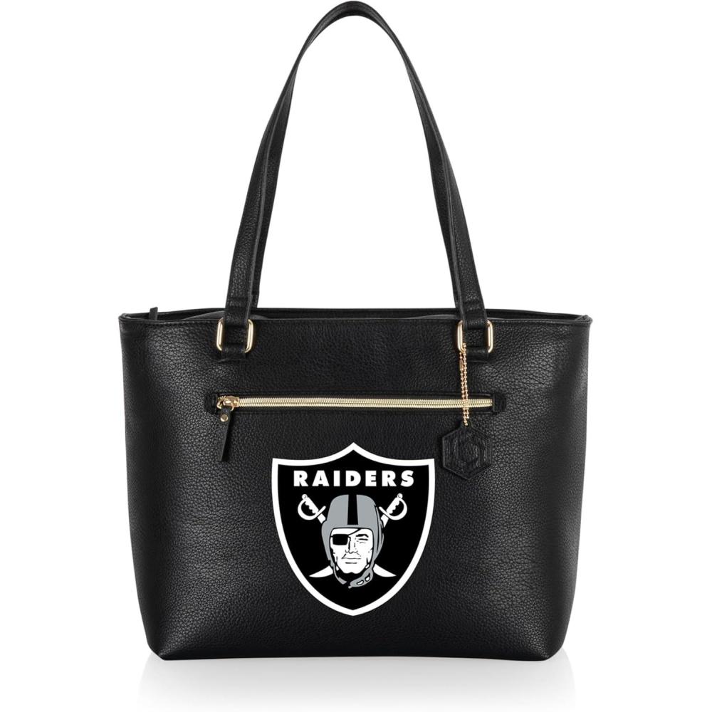 image:imagePICNIC TIME NFL Uptown Cooler Tote Bag Insulated Purse Lunch Bag Stylish Beach Bag Soft Cooler BlackLas Vegas Raiders