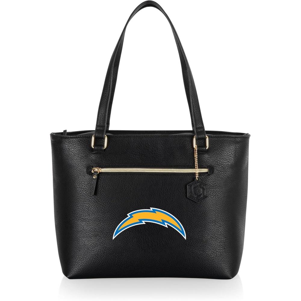 image:imagePICNIC TIME NFL Uptown Cooler Tote Bag Insulated Purse Lunch Bag Stylish Beach Bag Soft Cooler BlackLos Angeles Chargers