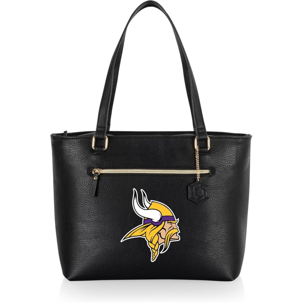 image:imagePICNIC TIME NFL Uptown Cooler Tote Bag Insulated Purse Lunch Bag Stylish Beach Bag Soft Cooler BlackMinnesota Vikings