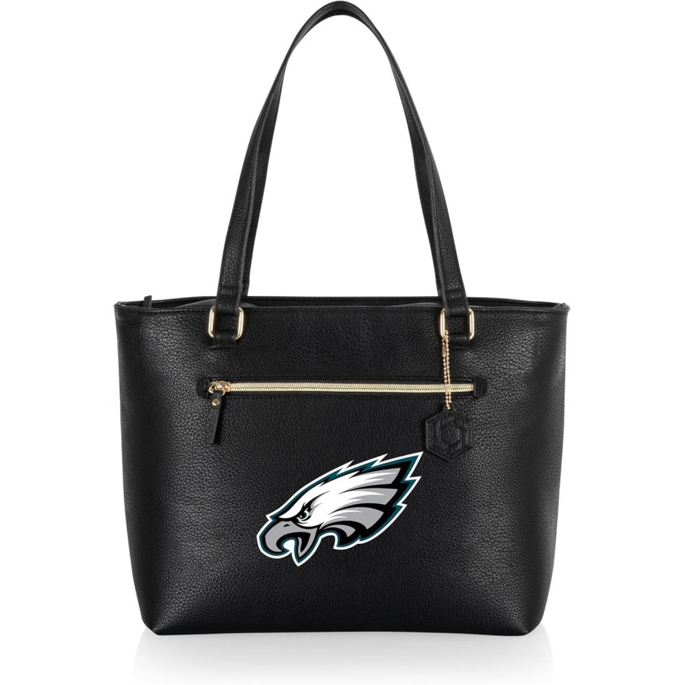 image:imagePICNIC TIME NFL Uptown Cooler Tote Bag Insulated Purse Lunch Bag Stylish Beach Bag Soft Cooler BlackPhiladelphia Eagles