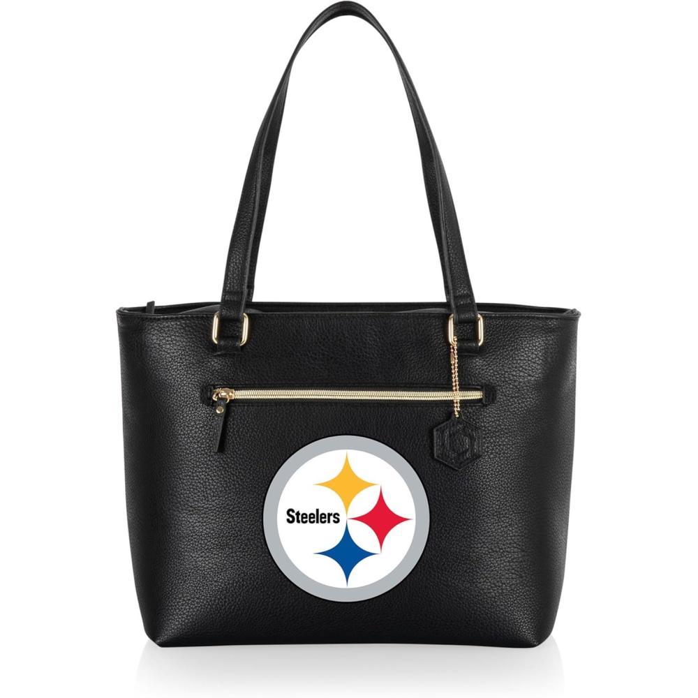 image:imagePICNIC TIME NFL Uptown Cooler Tote Bag Insulated Purse Lunch Bag Stylish Beach Bag Soft Cooler BlackPittsburgh Steelers