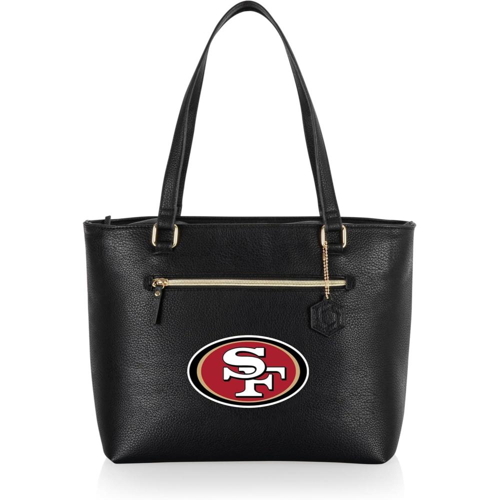 image:imagePICNIC TIME NFL Uptown Cooler Tote Bag Insulated Purse Lunch Bag Stylish Beach Bag Soft Cooler BlackSan Francisco 49ers