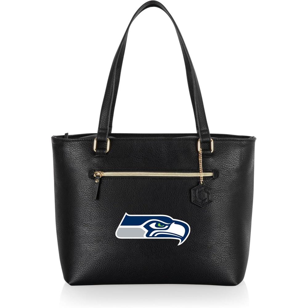 image:imagePICNIC TIME NFL Uptown Cooler Tote Bag Insulated Purse Lunch Bag Stylish Beach Bag Soft Cooler BlackSeattle Seahawks